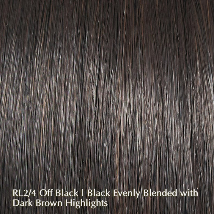 Flirt Alert | Heat Friendly Synthetic | Lace Front Wig (Mono Part) Raquel Welch Synthetic RL2/4 Off Black / Front: 8.5" | Crown: 10" | Side: 7" | Back: 7" | Nape: 4" / Average