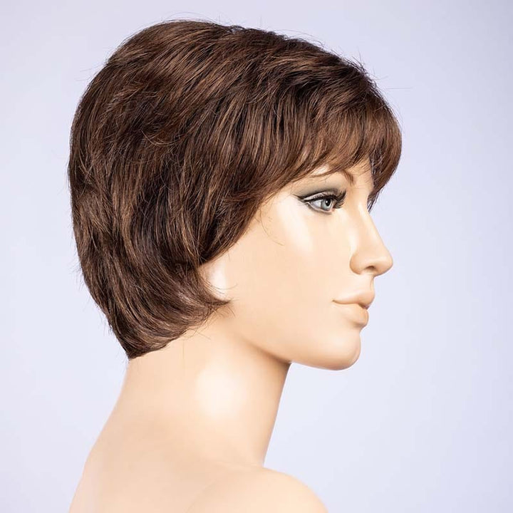 Gala Wig by Ellen Wille | Synthetic Lace Front Wig (Mono Top) Ellen Wille Synthetic Chocolate Rooted / Front: 3.25" | Crown: 3.75" | Sides: 3" | Nape: 2.5" / Petite / Average