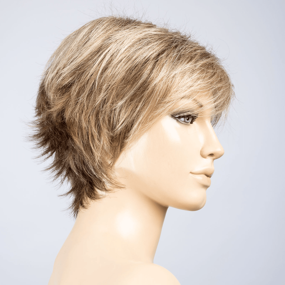 Gilda Mono Wig by Ellen Wille | Synthetic Lace Front Wig (Mono Top) Ellen Wille Synthetic Beige  Multi Mix / Front: 4.5" | Crown: 5" | Sides: 3" | Nape: 2.25" / Petite