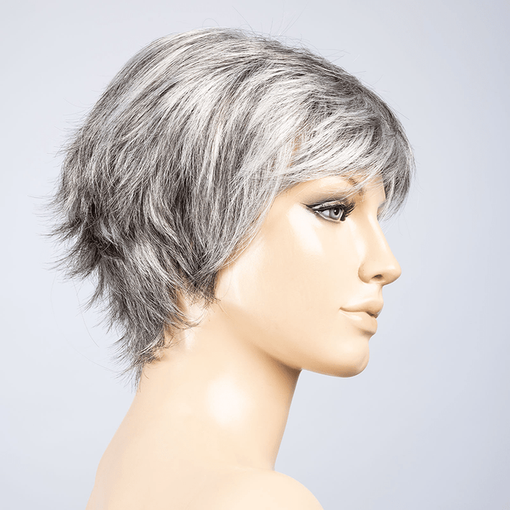 Gilda Mono Wig by Ellen Wille | Synthetic Lace Front Wig (Mono Top) Ellen Wille Synthetic Dark Grey Mix / Front: 4.5" | Crown: 5" | Sides: 3" | Nape: 2.25" / Petite