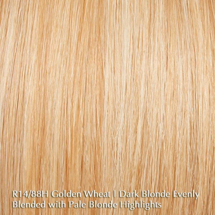 Glamour and More by Raquel Welch | Remy Human Hair | Lace Front Wig (Hand-Tied) Raquel Welch Remy Human Hair R14/88H Golden Wheat / Front: 17" | Crown: 21" | Side: 19" | Back: 20" | Nape: 18" / Average