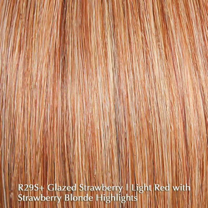 Glamour and More by Raquel Welch | Remy Human Hair | Lace Front Wig (Hand-Tied) Raquel Welch Remy Human Hair R29S+ Glazed Strawberry / Front: 17" | Crown: 21" | Side: 19" | Back: 20" | Nape: 18" / Average