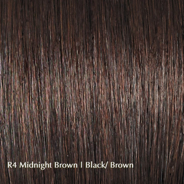 Glamour and More by Raquel Welch | Remy Human Hair | Lace Front Wig (Hand-Tied) Raquel Welch Remy Human Hair R4 Midnight Brown / Front: 17" | Crown: 21" | Side: 19" | Back: 20" | Nape: 18" / Average