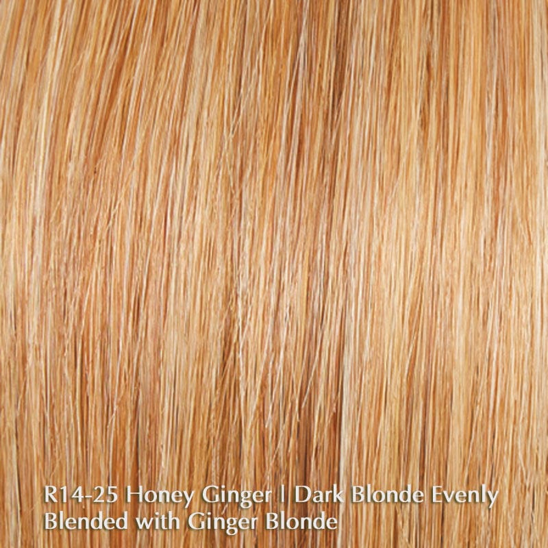 High Fashion by Raquel Welch | Remy Human Hair | Heat Friendly |  Lace Front Wig (Hand-Tied) Raquel Welch Remy Human Hair R14/25 Honey Ginger / Front: 10.5" | Crown: 15" | Side: 13" | Back: 14" | Nape: 11.5" / Average