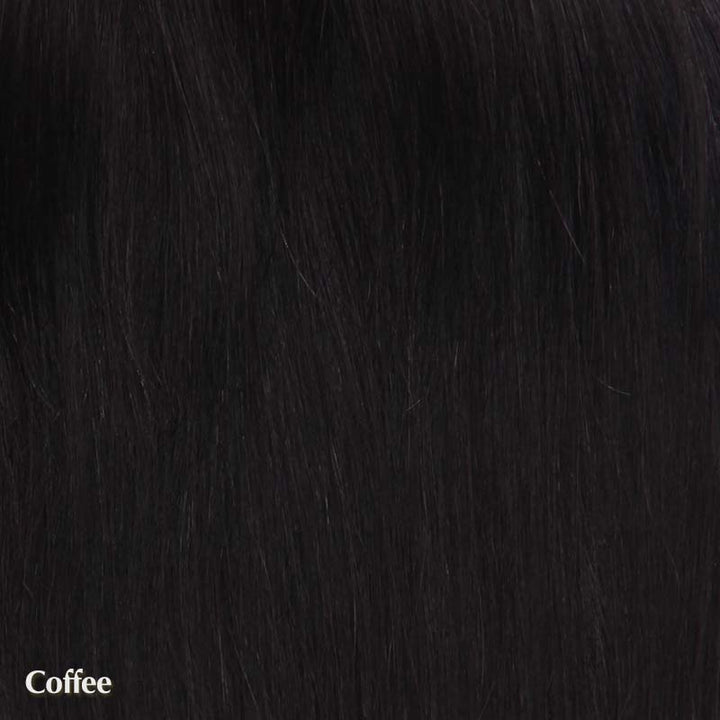 Human Hair Lace Front Mono Top 18" Topper By Belle Tress Belle Tress Hair Toppers Coffee / Side Bangs: 8.5” | Back: 14" - 18” | Base: 6.75" W x 6.5” L / Large Area