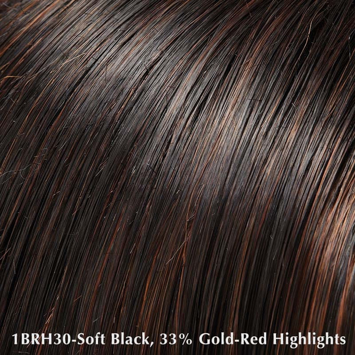 Ignite Wig by Jon Renau | Heat Friendly | Synthetic Lace Front Wig (Basic Cap) Jon Renau Heat Friendly Synthetic 1BRH30 Dk Chocolate Cherry Ganache / Bang: 8" | Crown: 5.75" | Sides: 5.25" | Nape: 1.5" / Average