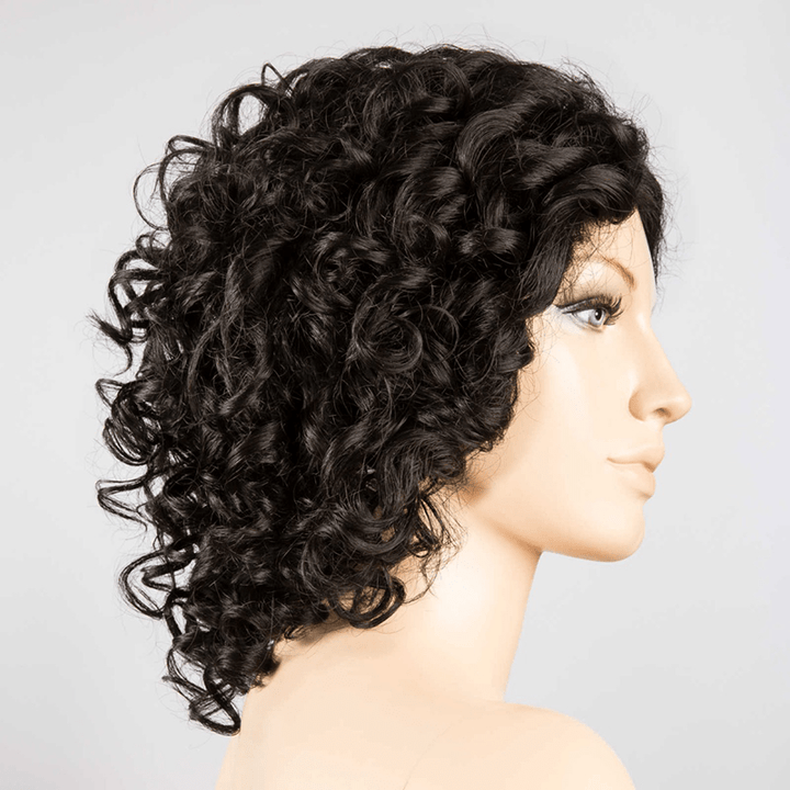 Jamila Plus Wig by Ellen Wille | Synthetic Lace Front Wig (Basic Cap) Ellen Wille Synthetic Black / Front: 4”-7” |  Crown: 3”-8” |  Sides: 6”-10” |  Nape: 3.5”-9" / Petite