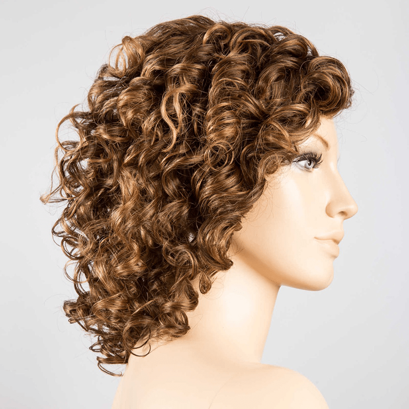 Jamila Plus Wig by Ellen Wille | Synthetic Lace Front Wig (Basic Cap) Ellen Wille Synthetic Hot Mocca Rooted / Front: 4”-7” |  Crown: 3”-8” |  Sides: 6”-10” |  Nape: 3.5”-9" / Petite