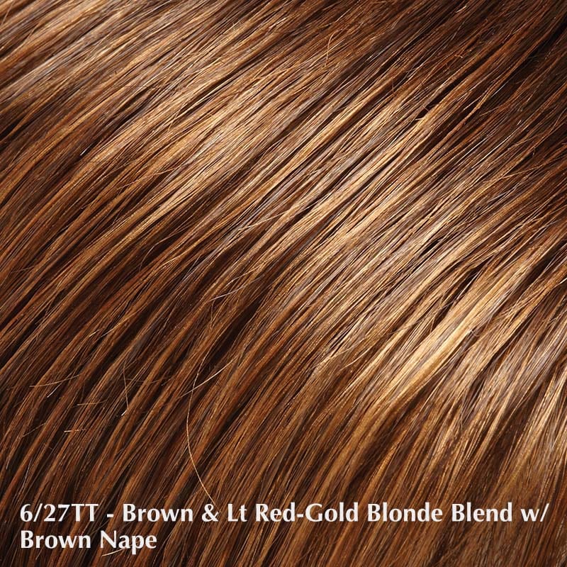 Jessica Wig by Jon Renau | Synthetic Wig (Basic Cap) Jon Renau Synthetic 6/27TT Salted Caramel Brownie / Bang: 4" | Crown: 8.75" | Sides: 9.25" | Nape: 9" / Average