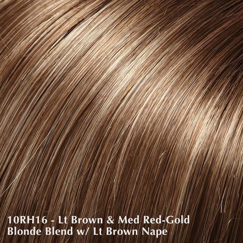 Julianne Lite Petite by Jon Renau | Synthetic Extended Lace Front Wig (Mono Top) Jon Renau Synthetic 10RH16 Caffe Mocha / Bang: 10" | Crown: 11.5" | Side: 10.75" | Nape: 6" / Petite
