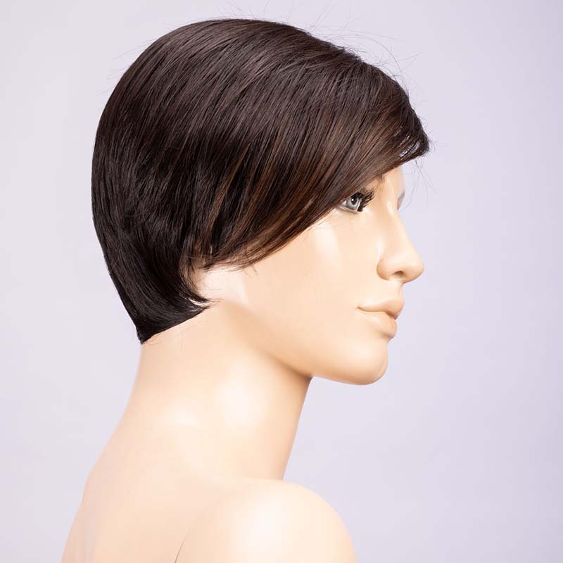 Link Wig by Ellen Wille | Heat Friendly Synthetic Lace Front Wig (Mono Part) Ellen Wille Heat Friendly Synthetic Espresso Lighted / Front: 5.5" | Crown: 6" |  Sides: 1.75" | Nape: 1.75" / Petite / Average
