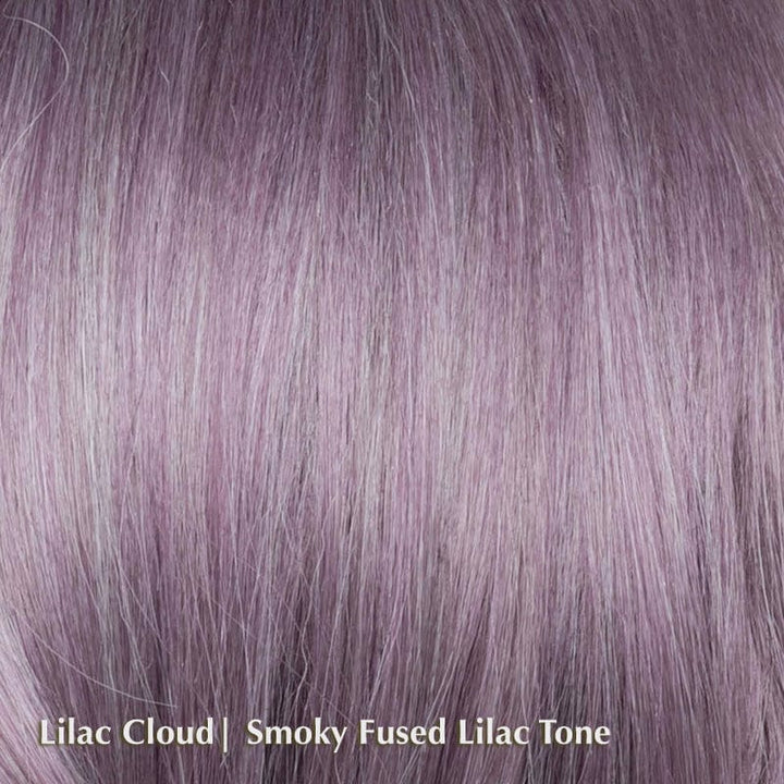 Lush Wavez Wig by Muse Collection | Synthetic Lace Front Wig (Mono Part) Rene of Paris Synthetic Lilac Cloud | Smoky Fused Lilac / Fringe: 4.5" | Crown: 16" | Side: 14" - 15" | Back: 18" | Nape: 11" / Average