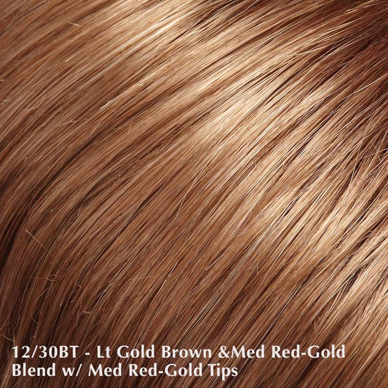 Mila Petite Wig by Jon Renau | Synthetic Lace Front Wig (Mono Top) Jon Renau Synthetic 12/30BT Rootbeer Float / Bang: 11" | Crown 13" | Sides: 11" | Nape: 7" / Petite