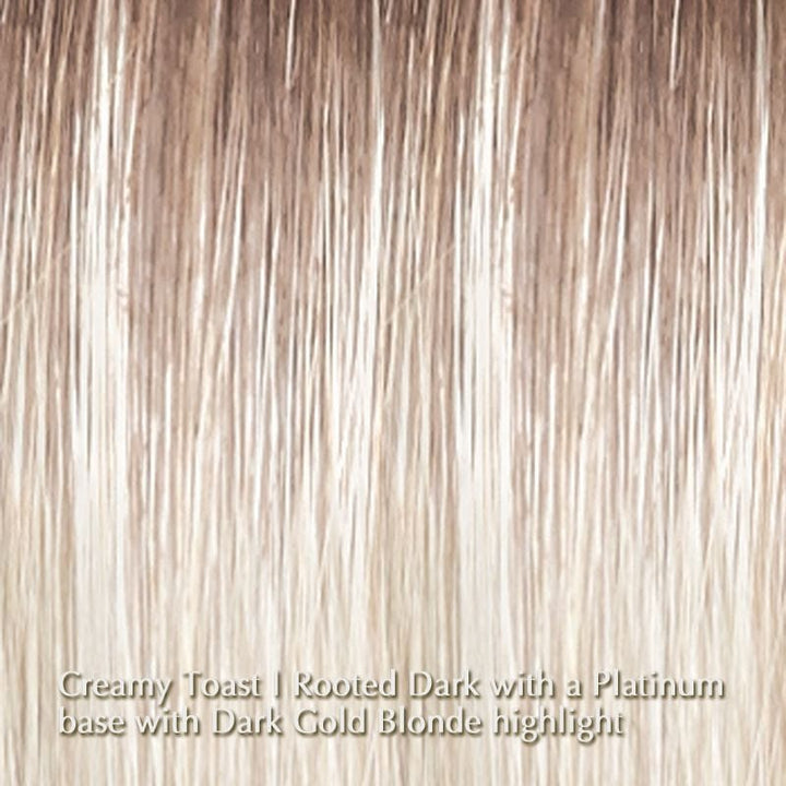 Milan Wig by Noriko | Synthetic Hair Topper (Full Mono) Noriko Wigs Creamy Toast-R | / Front: 8.5" | Crown: 15" | Nape: 13.5" / Average