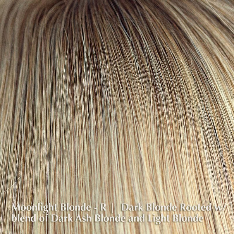 Mini Topper Wig by Amore | Remy Human Hair Topper (Mono Top) Amore Hair Toppers Moonlight Blonde Root | / Front Length: 4.5” | Side Length" 6" / Average