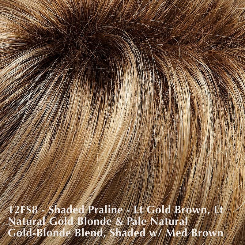 Miranda Lite by Jon Renau | Synthetic Lace Front Wig  (Mono Top) Jon Renau Synthetic 12FS8 Shaded Praline / Bang 10" | Crown 12.5" | Side 10" | Nape 12" / Average