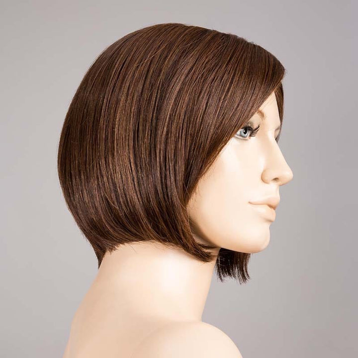 Mood Wig by Ellen Wille | Human Hair/ Synthetic Blend Lace Front Wig Ellen Wille Heat Friendly | Human Hair Blend Chocolate Mix / Front: 5.5" |  Crown: 8" |  Sides: 6.5" |  Nape: 2" / Petite