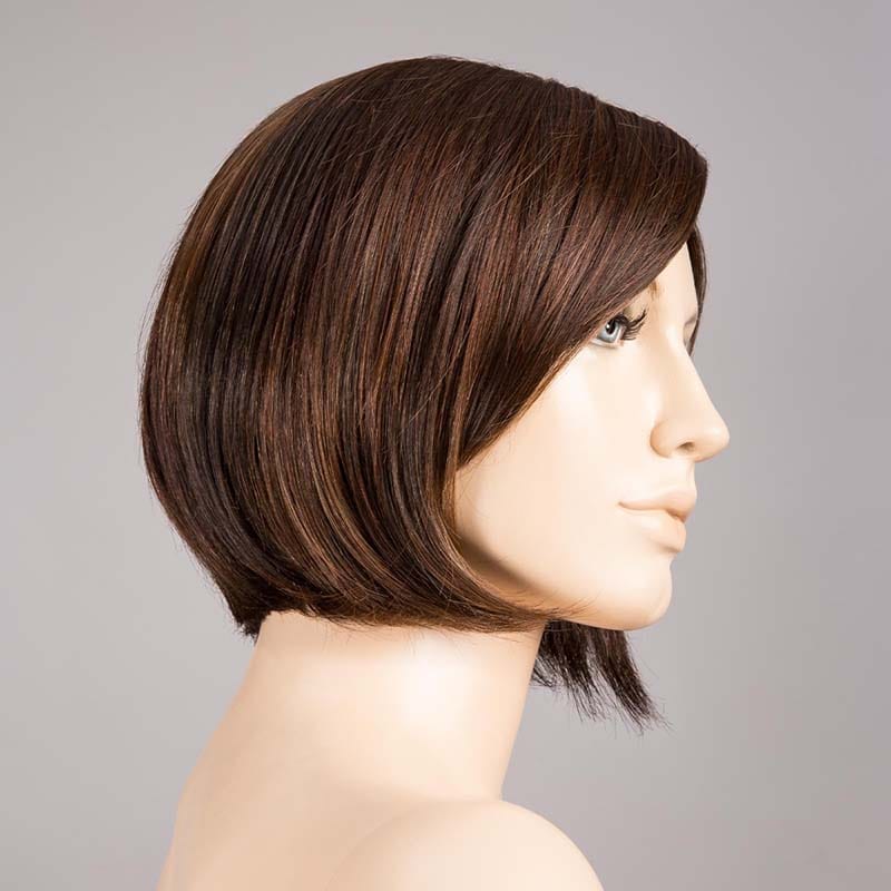 Mood Wig by Ellen Wille | Human Hair/ Synthetic Blend Lace Front Wig Ellen Wille Heat Friendly | Human Hair Blend Dark Chocolate Mix / Front: 5.5" |  Crown: 8" |  Sides: 6.5" |  Nape: 2" / Petite