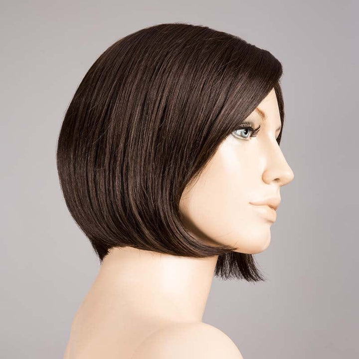Mood Wig by Ellen Wille | Human Hair/ Synthetic Blend Lace Front Wig Ellen Wille Heat Friendly | Human Hair Blend Espresso Mix / Front: 5.5" |  Crown: 8" |  Sides: 6.5" |  Nape: 2" / Petite