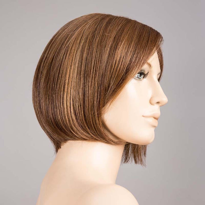 Mood Wig by Ellen Wille | Human Hair/ Synthetic Blend Lace Front Wig Ellen Wille Heat Friendly | Human Hair Blend Mocca Rooted / Front: 5.5" |  Crown: 8" |  Sides: 6.5" |  Nape: 2" / Petite