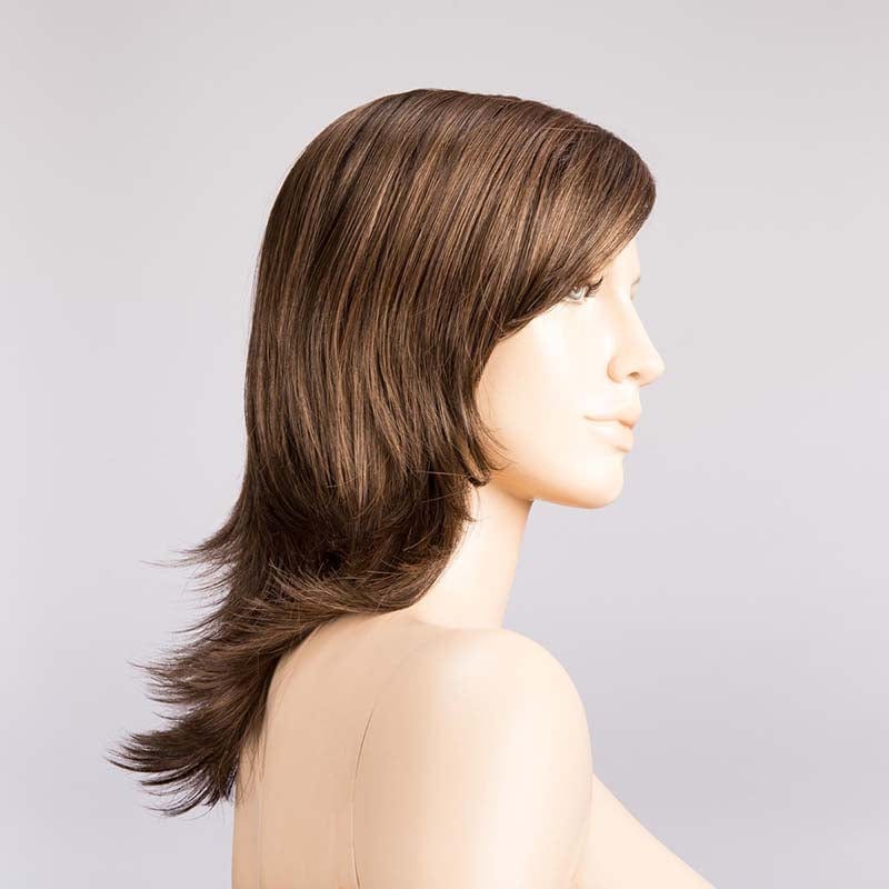 Ocean Wig by Ellen Wille | Synthetic Wig (Mono Part) Ellen Wille Synthetic Chocolate Rooted / Front: 5" |  Crown: 8" |  Sides: 8.5" |  Nape: 9" / Petite / Average