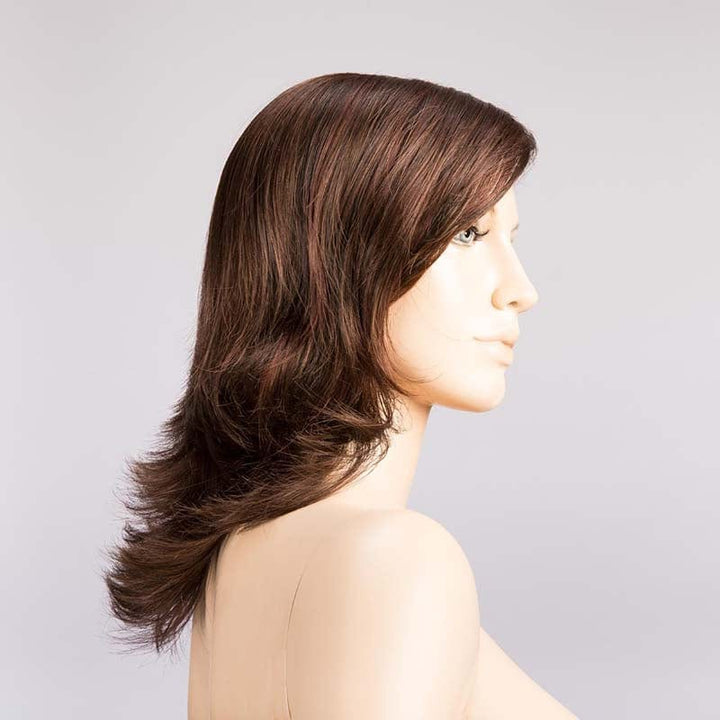Ocean Wig by Ellen Wille | Synthetic Wig (Mono Part) Ellen Wille Synthetic Dark Chocolate Mix / Front: 5" |  Crown: 8" |  Sides: 8.5" |  Nape: 9" / Petite / Average