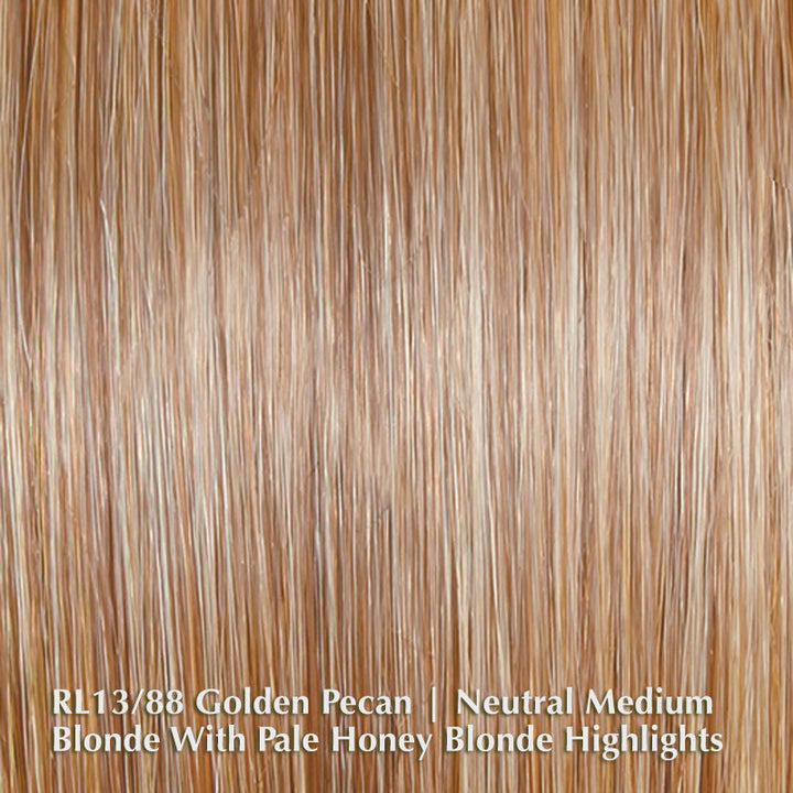 On In 10 by Raquel Welch | Heat Friendly | Synthetic Wig (Basic Cap) Raquel Welch Heat Friendly Synthetic RL13/88 Golden Pecan / Front: 7" | Crown: 7.5" | Side: 7" | Back: 8" | Nape: 3.75" / Average
