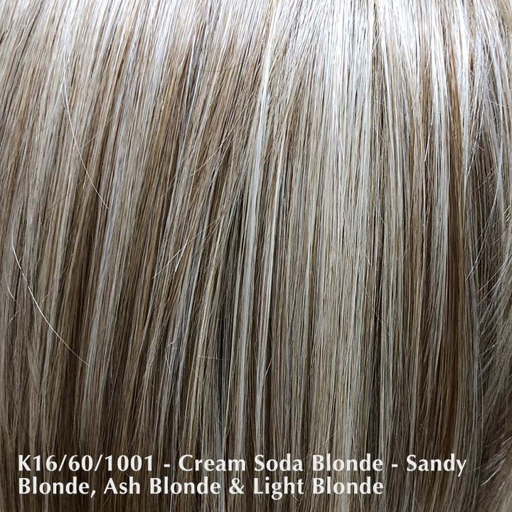 Peerless 18 Wig By Belle Tress | Synthetic Heat Friendly Wig | Center Part Lace Front Belle Tress Heat Friendly Synthetic Cream Soda Blonde | A blend of sandy blonde, ash blonde, and light blonde / Side Bangs: 5" - 6.5" | Side: 9" - 18" | Nape: 11.5” | Back: 11" - 19" | Overall: 9" - 19" / Average