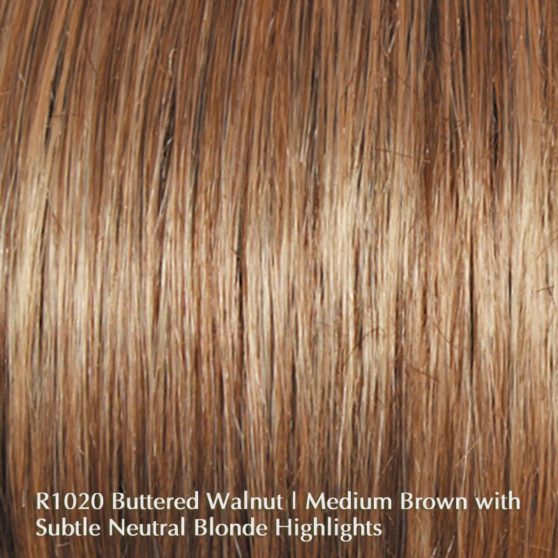 Power by Raquel Welch | Short Synthetic Wig (Basic Cap) Raquel Welch Synthetic R1020 Buttered Walnut / Front: 3.5" | Crown: 2.5" | Side: 1.5" | Back: 1.5" | Nape: 1.5" / Average