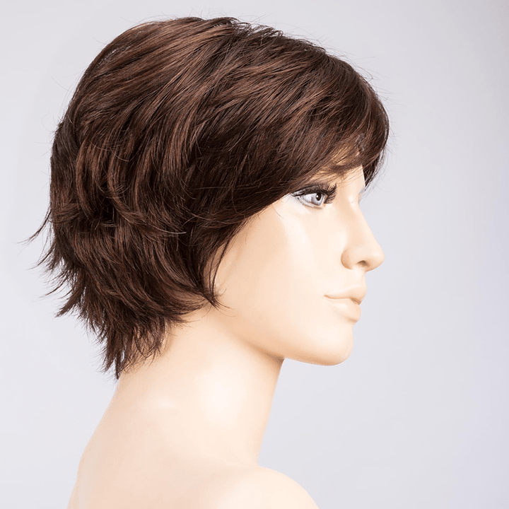 Raise Wig by Ellen Wille | Synthetic Lace Front Wig Ellen Wille Synthetic Dark Chocolate Rooted / Front: 4" | Crown: 7.5" | Sides: 7" | Nape: 2.5" / Petite / Average