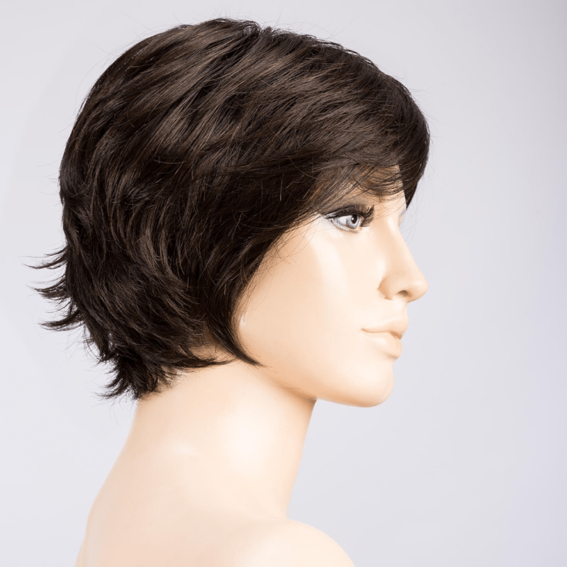 Raise Wig by Ellen Wille | Synthetic Lace Front Wig Ellen Wille Synthetic Espresso Rooted / Front: 4" | Crown: 7.5" | Sides: 7" | Nape: 2.5" / Petite / Average