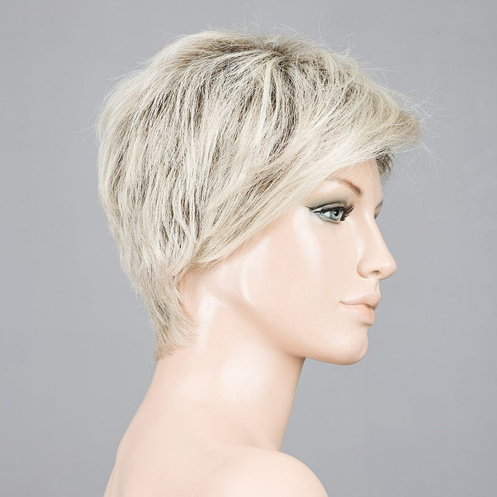 Ring Wig by Ellen Wille | Mono Crown Ellen Wille Synthetic Light Champagne Rooted / Front: 4.25" | Crown: 3.25" | Sides: 2.5" | Nape: 2" / Petite / Average
