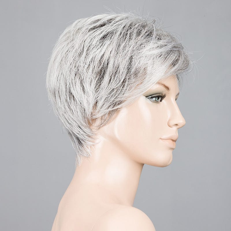 Ring Wig by Ellen Wille | Mono Crown Ellen Wille Synthetic Silver Rooted / Front: 4.25" | Crown: 3.25" | Sides: 2.5" | Nape: 2" / Petite / Average