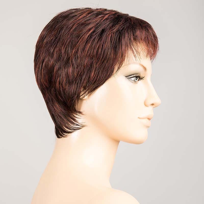 Risk Wig by Ellen Wille | Synthetic Lace Front Wig (Mono Crown) Ellen Wille Synthetic Aubergine Mix / Front: 1.25" | Crown: 2.25" | Sides: 1.75" | Nape: 2" / Petite / Average