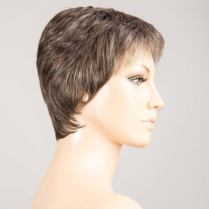Risk Wig by Ellen Wille | Synthetic Lace Front Wig (Mono Crown) Ellen Wille Synthetic Pepper Mix / Front: 1.25" | Crown: 2.25" | Sides: 1.75" | Nape: 2" / Petite / Average