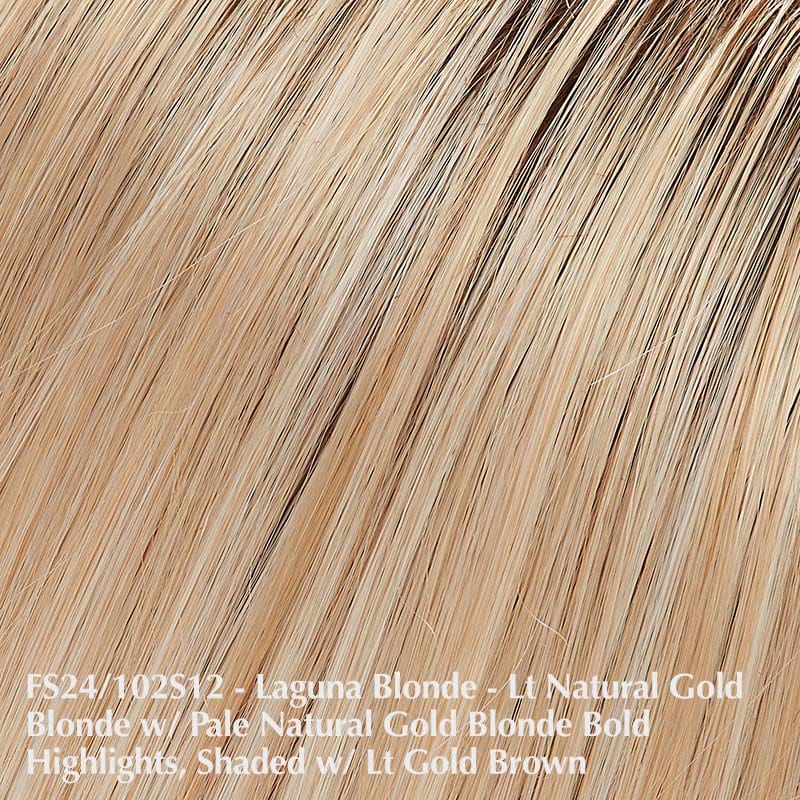 Sienna Lite Wig by Jon Renau | Remi Human Hair (Mono Top) Jon Renau Remy Human Hair FS24/102S12 Laguna Blonde / Bang: 7.75" | Crown: 14" | Side: 13.5" | Nape: 11" / Average
