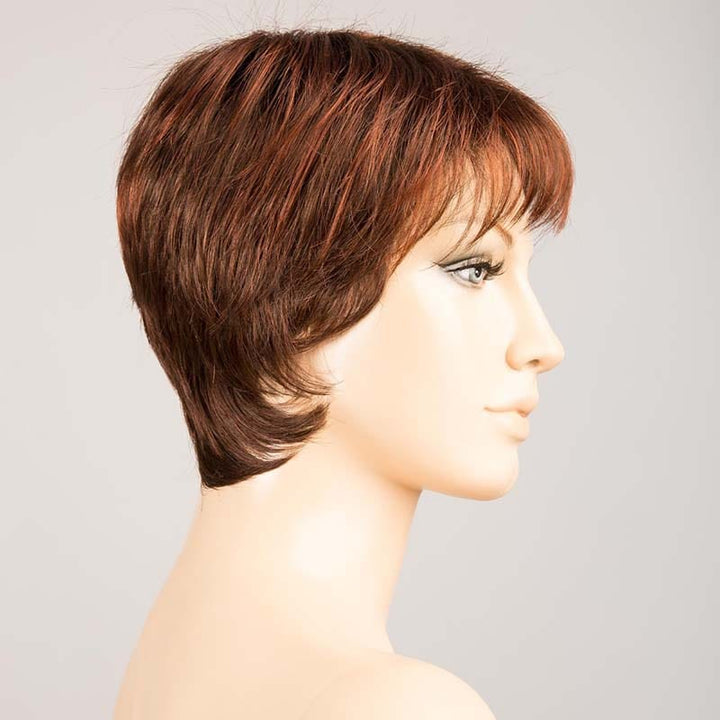 Stop Hi Tec by Ellen Wille | Short Synthetic Wig (Mono Crown) Ellen Wille Synthetic Auburn Rooted / Front: 3" | Crown: 3.75" | Sides: 2.75" | Nape: 2.5" / Petite / Average