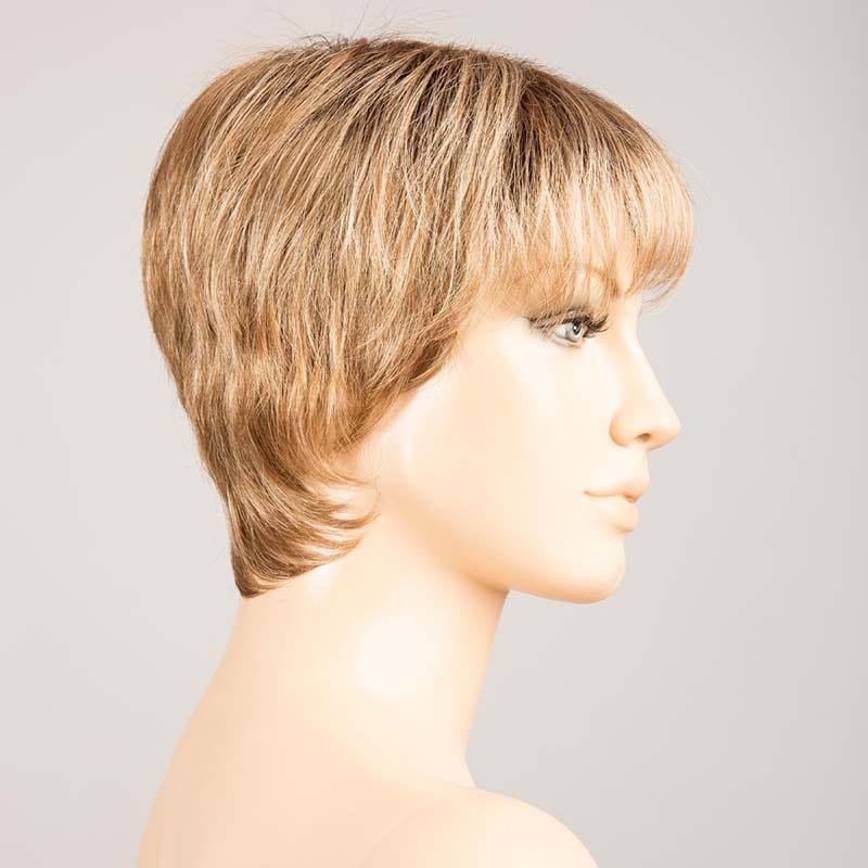 Stop Hi Tec by Ellen Wille | Short Synthetic Wig (Mono Crown) Ellen Wille Synthetic Dark Sand Rooted / Front: 3" | Crown: 3.75" | Sides: 2.75" | Nape: 2.5" / Petite / Average