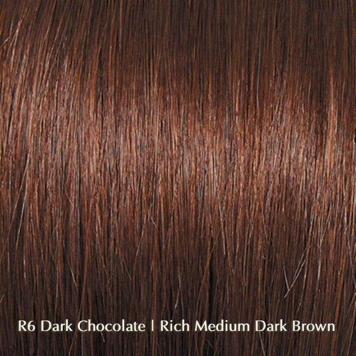 Success Story by Raquel Welch | 100% Human Hair | Lace Front Wig (Mono Top) Raquel Welch Human Hair R6 Dark Chocolate / Front: 4" | Crown: 6" | Side: 5" | Back: 5" | Nape: 2.25" / Average