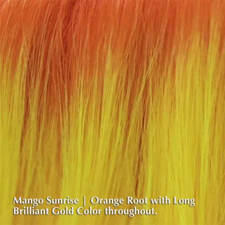 Taylor Wig by Noriko | Synthetic Lace Front Wig (Mono Part) Noriko Synthetic Mango Sunrise | / Bang 12.99" | Crown: 9.84" | Nape: 2.75" / Average