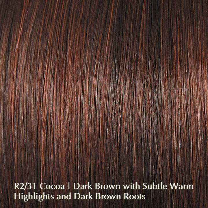 The Good Life by Raquel Welch | Remy Human Hair | Lace Front Wig (100 % Hand-Tied) Raquel Welch Remy Human Hair R2/31 Cocoa / Front: 10" | Crown: 12" | Side: 12" | Back: 13" | Nape: 10.5" / Average