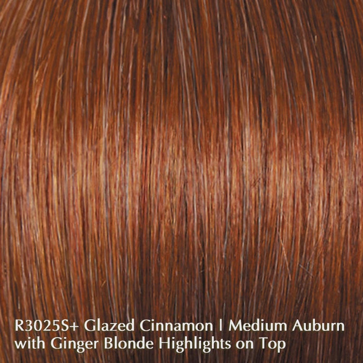 Top Billing Human Hair Topper 16″ by Raquel Welch | Heat Friendly (Mono Top) Raquel Welch Hair Toppers R3025S+ Glazed Cinnamon | Medium Reddish Brown w/ Ginger highlights / Front: 16" | Crown: 16" | Sides: 16" | Back: 16" / 8 1/2" X 10"