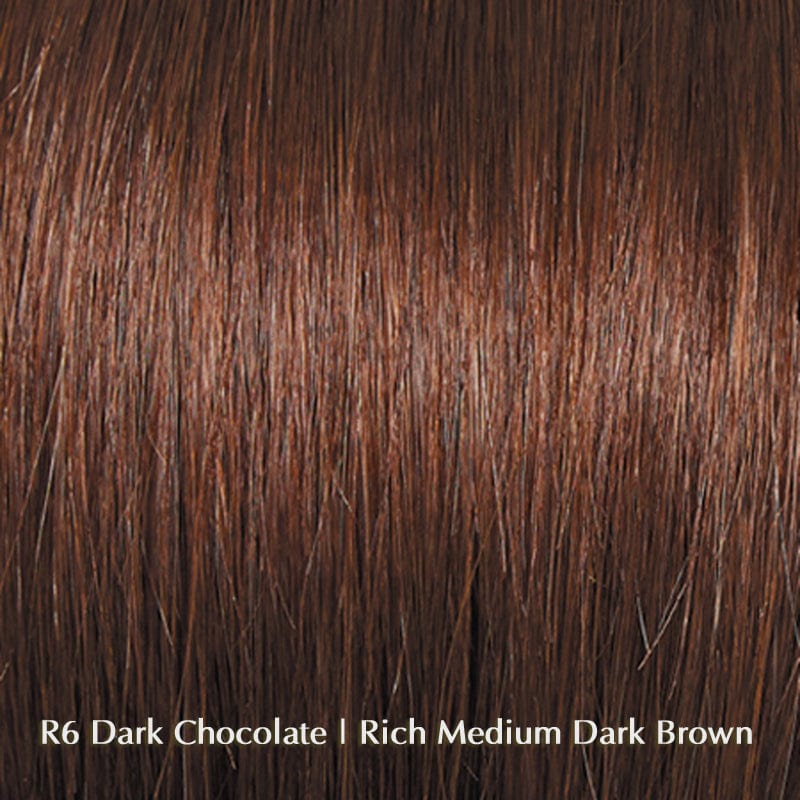 Top Billing Human Hair Topper 16″ by Raquel Welch | Heat Friendly (Mono Top) Raquel Welch Hair Toppers R6 Dark Chocolate | Rich Dark Brown / Front: 16" | Crown: 16" | Sides: 16" | Back: 16" / 8 1/2" X 10"