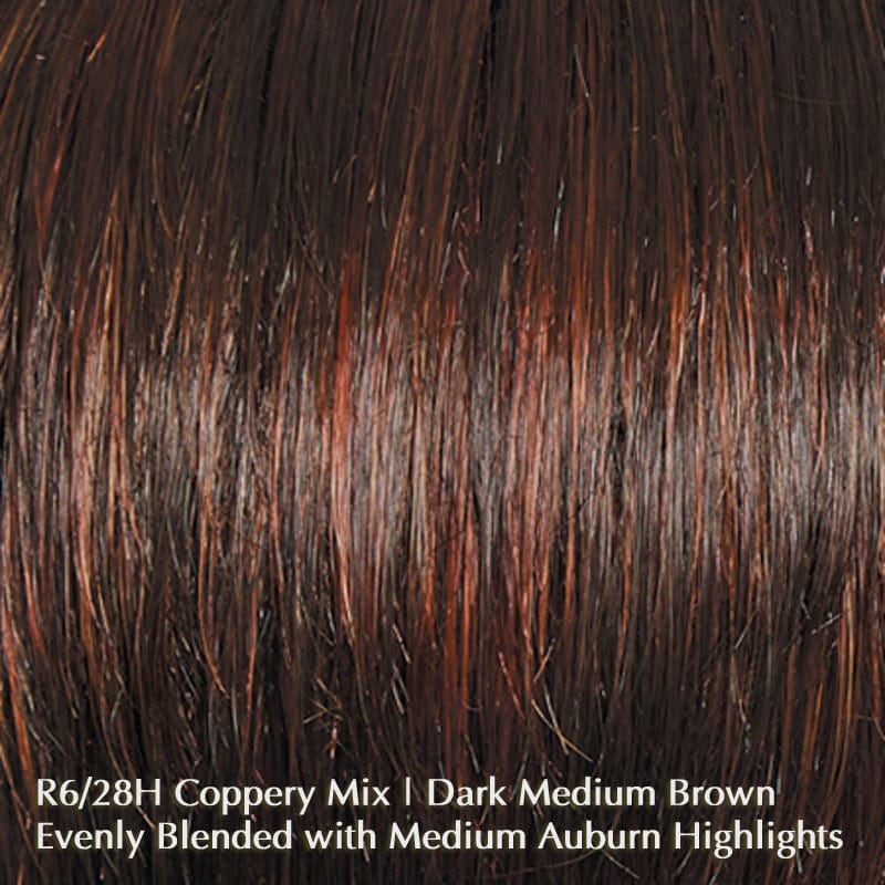 Trend Setter Elite by Raquel Welch | Synthetic Lace Front Wig (Mono Top) Raquel Welch Synthetic R6/28H | Coppery Mink / Front: 4.5" | Crown: 3.25" | Side: 4.75" | Back: 4" | Nape: 4" / Average