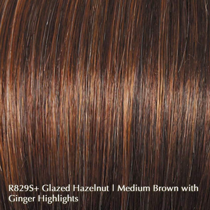 Trend Setter Elite by Raquel Welch | Synthetic Lace Front Wig (Mono Top) Raquel Welch Synthetic R829S+ | Glazed Hazelnut / Front: 4.5" | Crown: 3.25" | Side: 4.75" | Back: 4" | Nape: 4" / Average
