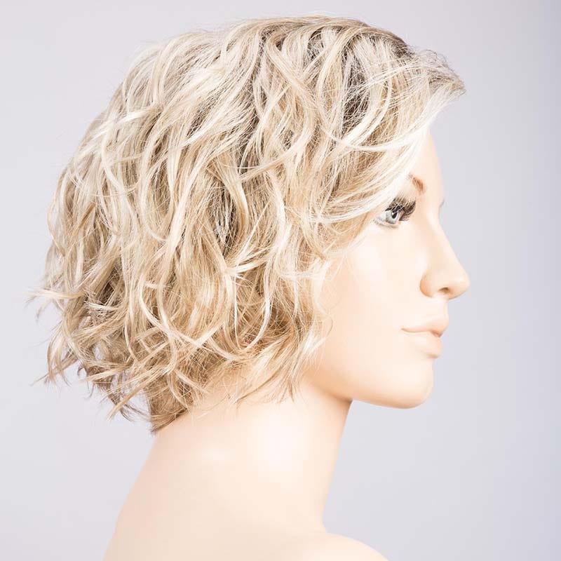 Turn Wig by Ellen Wille | Synthetic Lace Front Wig (Mono Part) Ellen Wille Synthetic Champagne Rooted | Light Beige Blonde Medium Honey Blonde and Platinum Blonde blend with Dark Roots / Front: 6" | Crown: 8" | Sides: 6" | Nape: 3" / Petite / Average
