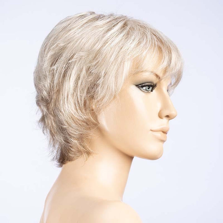 Vanity Wig by Ellen Wille | Synthetic Lace Front Wig | Double Mono Top Ellen Wille Synthetic PEARL MIX 101.14 | Pearl Platinum and Lightest Ash Brown Blend / Front: 3.5” | Crown: 4" | Sides: 3" | Nape: 3.5" / Petite / Average